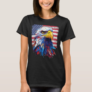 T-shirt Fier American Patriotic Eagle USA Drapeau 4 juille