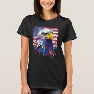 T-shirt Fier American Patriotic Eagle USA Drapeau 4 juille