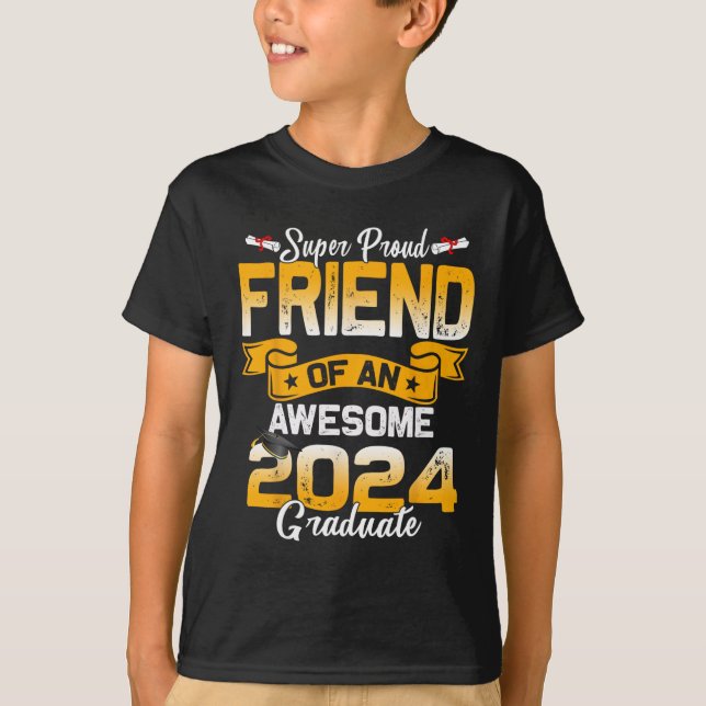 T-shirt Fier Ami D'Un Diplômé De 24 Ans De 2024 (Devant)