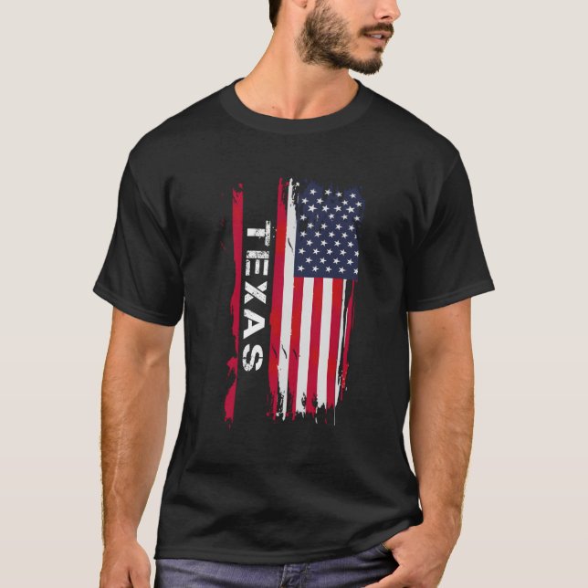 T-shirt Fier Amour Texas Usa (Devant)