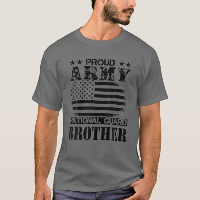 T-shirt Fier Armée Garde Nationale Frère Militaire Gi Mili (Devant)
