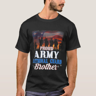 T-shirt Fier Armée Garde nationale Frère US Drapeau Chemis