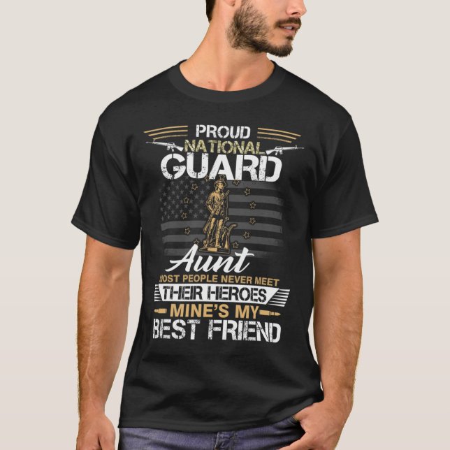 T-shirt Fier Armée Garde Nationale Tante Chemise Drapeau U (Devant)