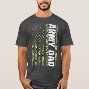 T-shirt Fier Army Papa États-Unis États-Unis Drapeau cad