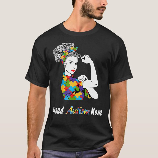 T-shirt Fier Autisme Maman Journée mondiale de la Sensibil (Devant)