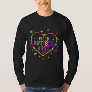 T-shirt Fier Autisme Tante Famille Matching Amour Soutien