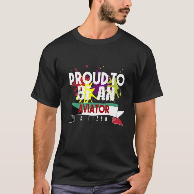 T-shirt Fier aviateur citoyen Profession travailleur de ca (Devant)