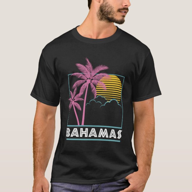 T-shirt Fier Bahamas Bahamiens Drapeau Nassau (Devant)