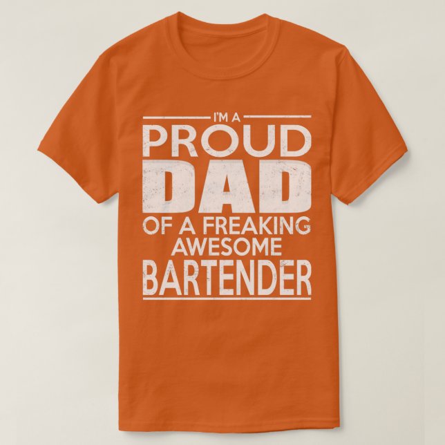 T-shirt Fier barman papa (Design devant)
