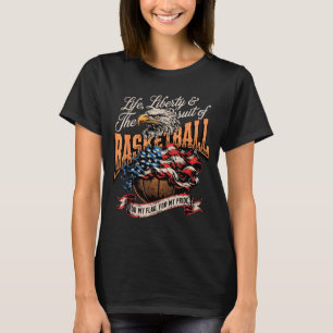 T-shirt Fier Basket-ball Drapeau Américain Patriotique USA