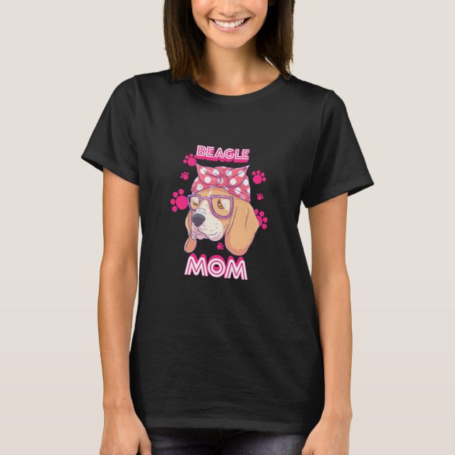 T-shirt Fier Beagle maman chien (Devant)