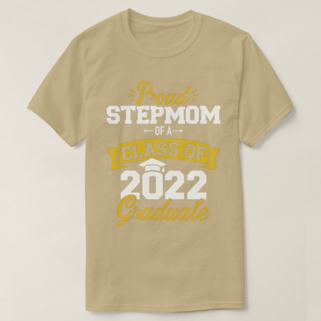 T-shirt Fier beau-mère d'une classe de 2022 senior g (Design devant)