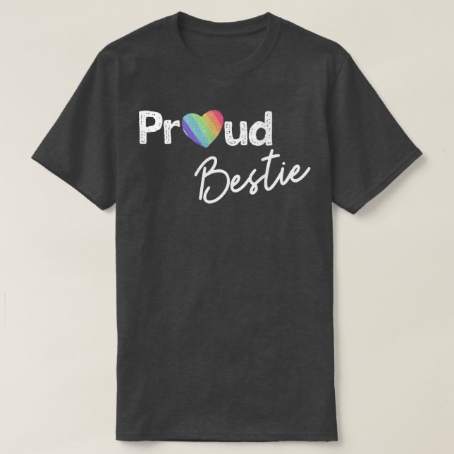 T-shirt Fier Bestie Pride Chemise Meilleur Ami Ally Gay Pr (Design devant)
