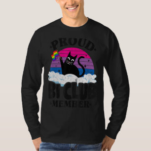 T-shirt Fier Bi Club Membre Chat Bisexual Drapeau Rainbow 