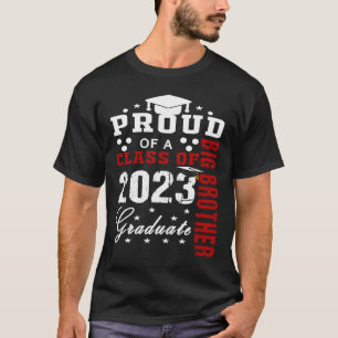 T-shirt Fier Big Brother d'une classe de 2023 Graduate Cla