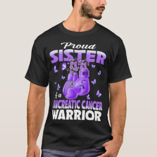 T-shirt Fier Boxe Soeur Fier D'Un Cancer Pancréatique W
