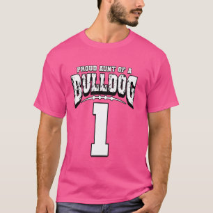 T-shirt Fier Bulldog Football Tante Du Joueur 1