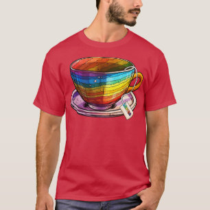 T-shirt Fier buveur de thé gay pride LGBTQ Rainbow Colorat