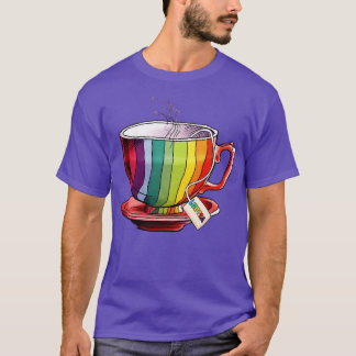T-shirt Fier buveur de thé gay pride LGBTQ Rainbow Colorat