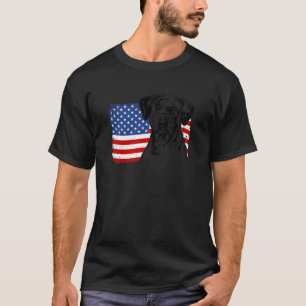 T-shirt Fier Catahoula Leopard Dog Drapeau américain améri