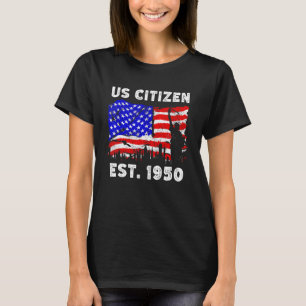 T-shirt Fier citoyen américain depuis 1950 pour un nouvel