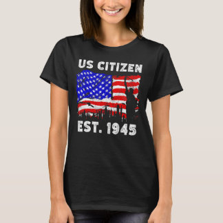 T-shirt Fier Citoyen Américain Est Depuis 1945 Pour New Am