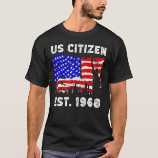 T-shirt Fier Citoyen Américain Est Depuis 1968 Pour New Am