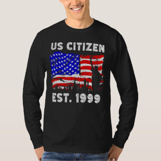 T-shirt Fier Citoyen Américain Est Depuis 1999 Pour Le Nou