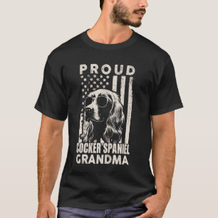 T-shirt Fier Cocker Spaniel Chien Grand-mère American Flag