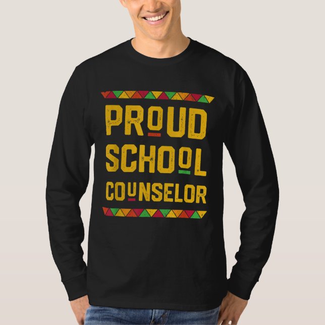 T-shirt Fier conseiller scolaire Mois de l'histoire noire (Devant)