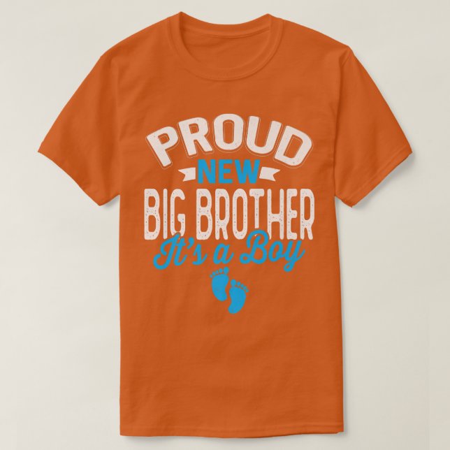 T-shirt Fier Cool Fier Nouveau Big Brother C'est un garçon (Design devant)