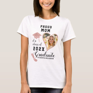 T-shirt Fier cours de maman de 2025 Graduate Photo personn