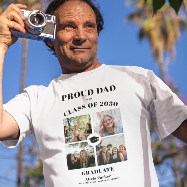 T-shirt Fier cours de père de 2025 diplômé en photo (Créateur téléchargé)