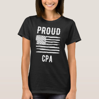 T-shirt Fier CPA Profession Drapeau américain