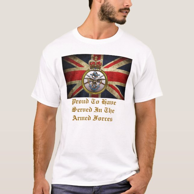 T-shirt Fier d'avoir servi dans les forces armées (Devant)