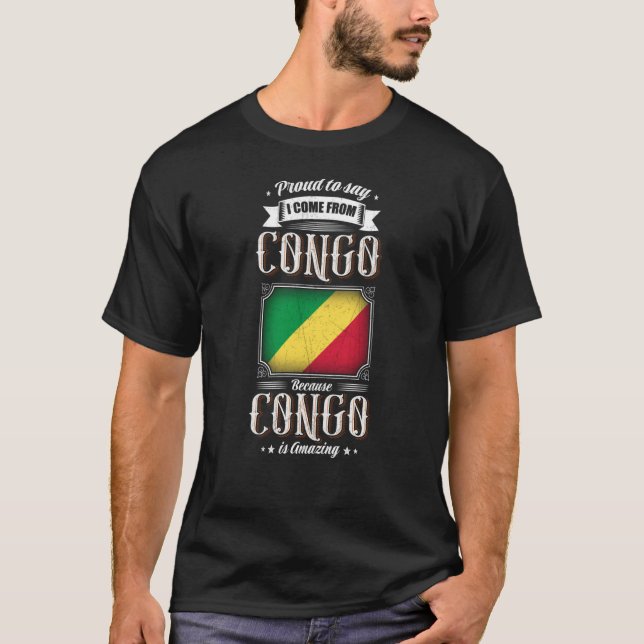T-shirt Fier de dire que je viens du Congo (Devant)