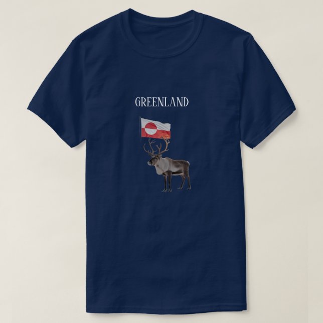 T-Shirt Fier de drapeau du Groenland (Design devant)