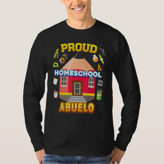 T-shirt Fier de l'école à la maison Abuelo Papa Maman Fami