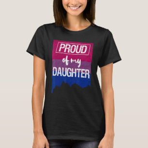 T-shirt Fier De Ma Fille Bisexuelle Maman Papa Lgbt Gay Pr