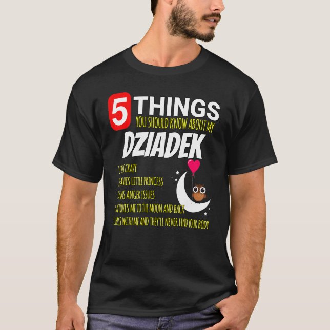 T-shirt Fier de mon grand-père 5 choses que vous devriez s (Devant)