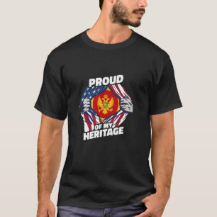 T-shirt Fier de mon héritage - Monténégro patriotique Amér