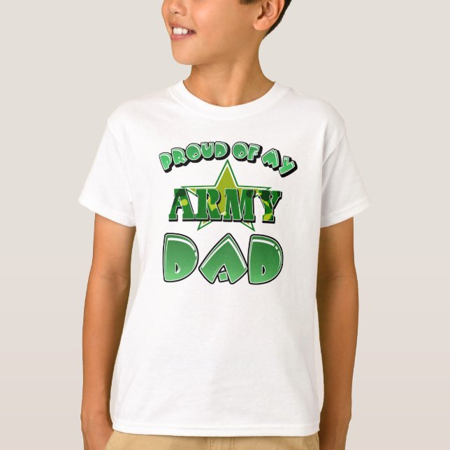 T-shirt Fier de mon papa d'armée (Devant)