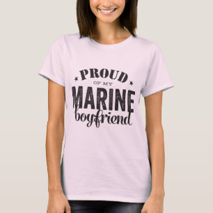 T-shirt Fier de mon petit ami MARINE