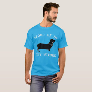 T-shirt Fier de mon petit teckel drôle