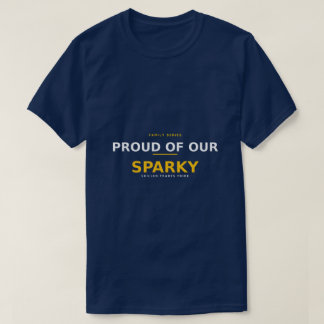 T-shirt Fier de notre électricien — Fierté familiale de mé
