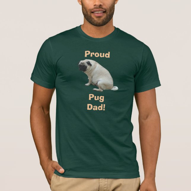 T-shirt fier de papa de carlin (Devant)