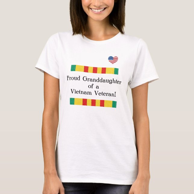 T-shirt fier de vétéran du Vietnam de petite-fille (Devant)