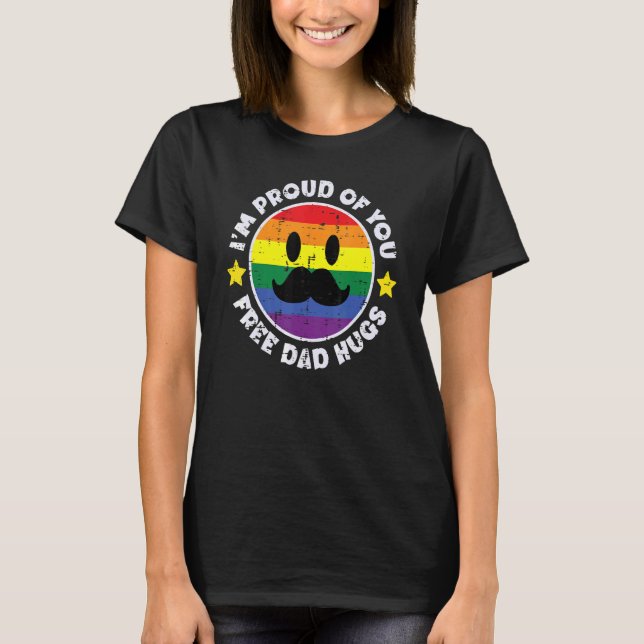 T-shirt Fier De Vous Libérez Papa Encarts Gay pride Ally L (Devant)