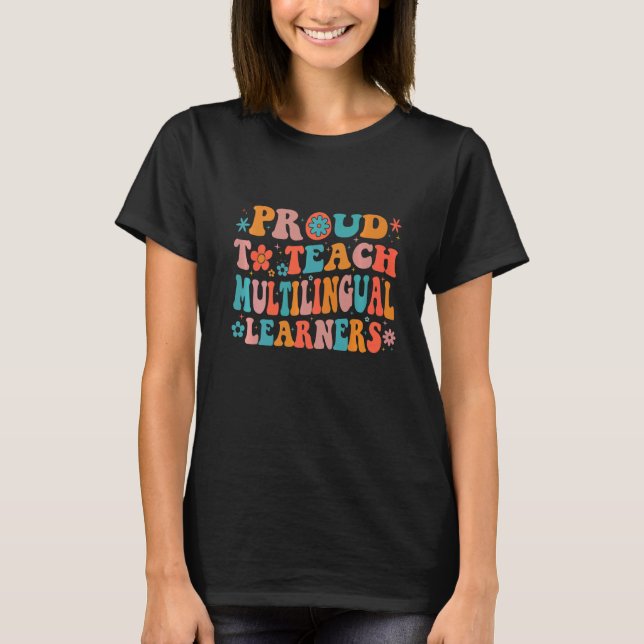 T-shirt Fier d'enseigner des apprenants multilingues Ensei (Devant)