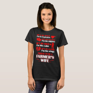 T-shirt fier d'épouse d'agriculteurs d'équilibre